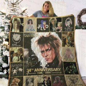 labyrinth 34th anniversary signed quilt blanket quilt blanket Apparel