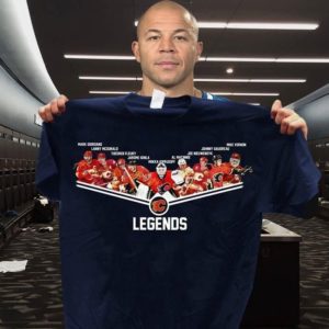 calgary flames legends signed t shirt Apparel