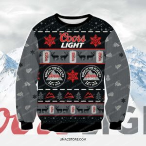 Coors Light 3D Printed Ugly Christmas Sweatshirt Apparel