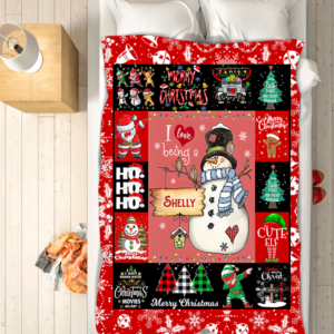 Christmas Blanket I Love Being A Shelly Merry Christmas Blankets Apparel