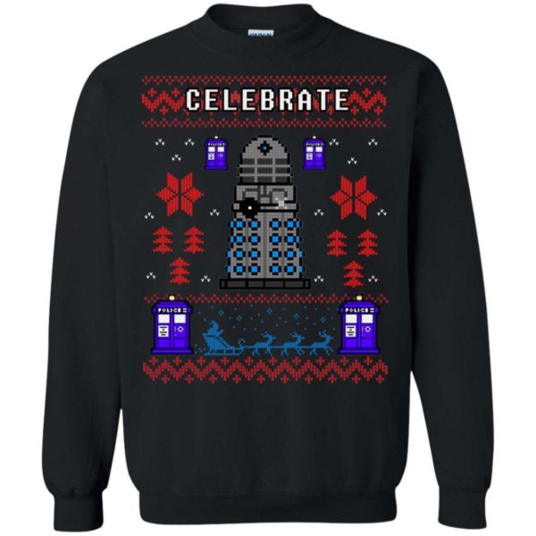 Doctor Who Celebrate Ugly Christmas Sweater Apparel