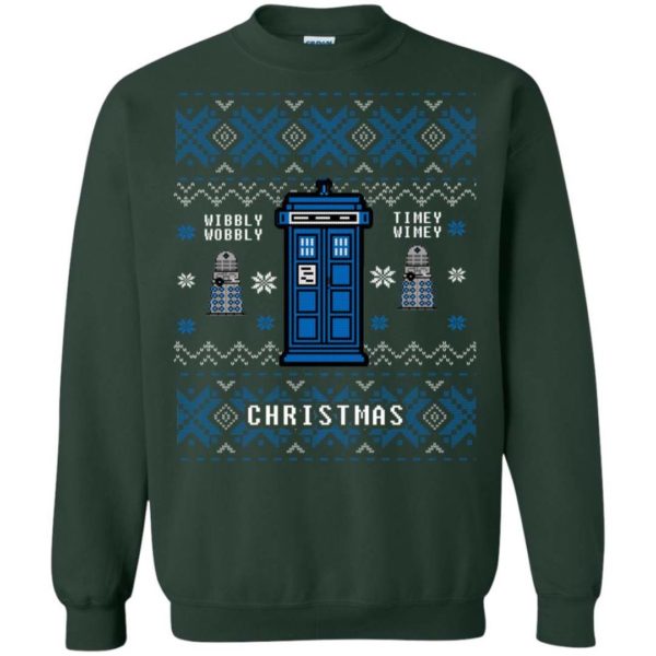 Doctor Who Wibbly Wobbly Ugly Christmas Sweater Apparel