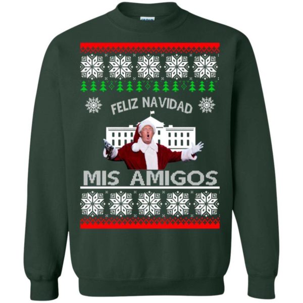 Donald Trump Feliz Navidad Mis amigos Christmas sweater Apparel