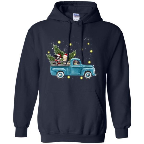 Dogs Driving Christmas Car Sweater Apparel