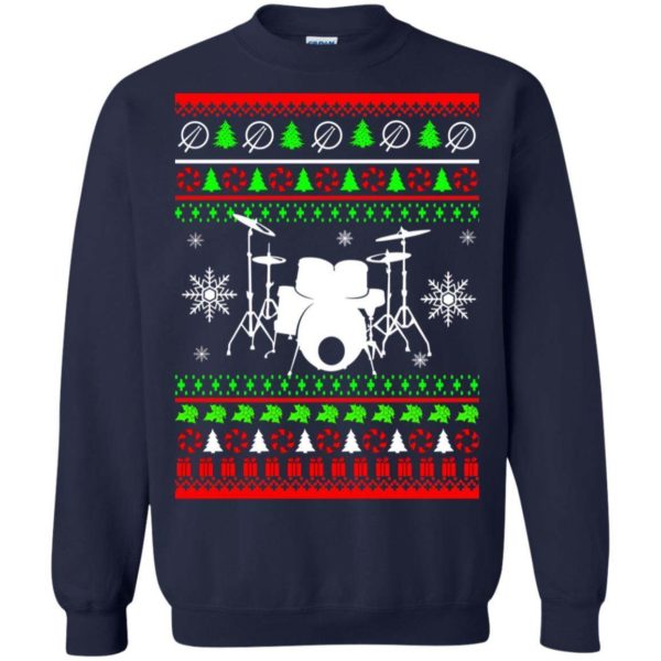Drummer Ugly Christmas Sweater Apparel
