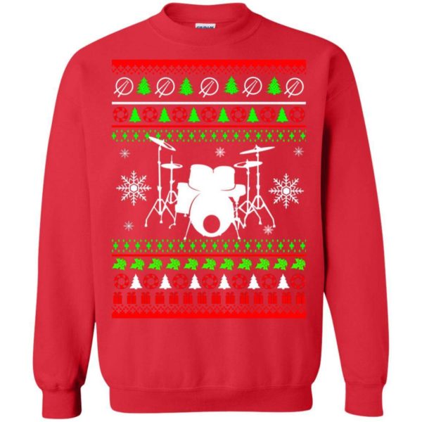 Drummer Ugly Christmas Sweater Apparel