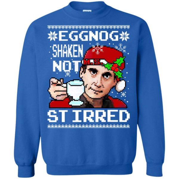 Eggnog shaken not stirred Christmas sweater Apparel