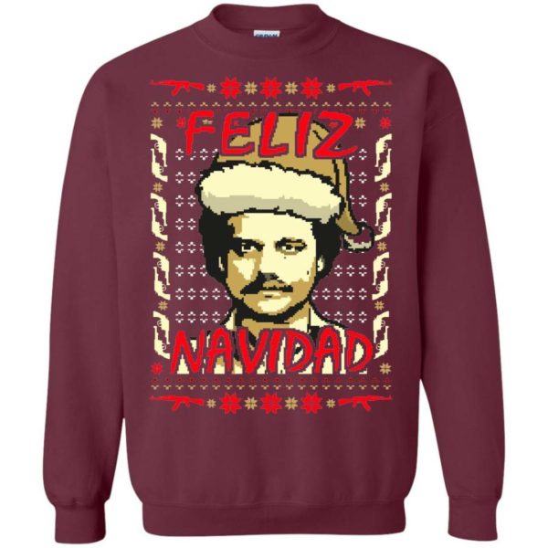Feliz Navidad Pablo Escobar Narcos Ugly Christmas Sweater Apparel