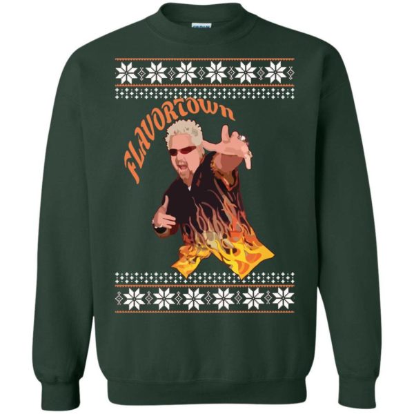 Flavortown Christmas Sweater Apparel