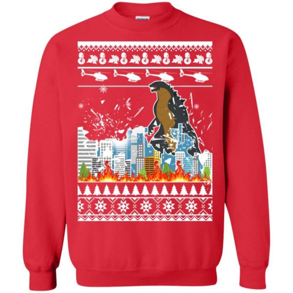 Godzilla Christmas sweater Apparel