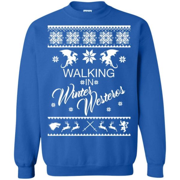 GOT Walking in winter Westeros Christmas sweater Apparel