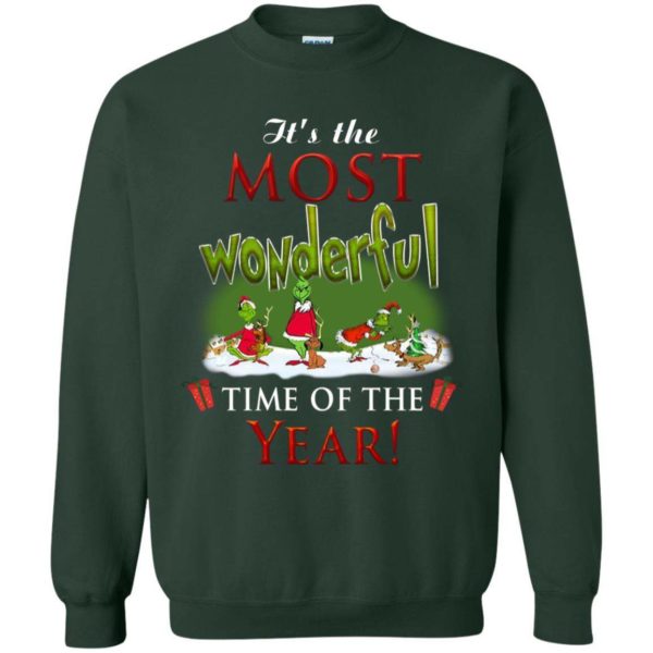Grinch It’s the most wonderful time of the year Christmas sweater Apparel