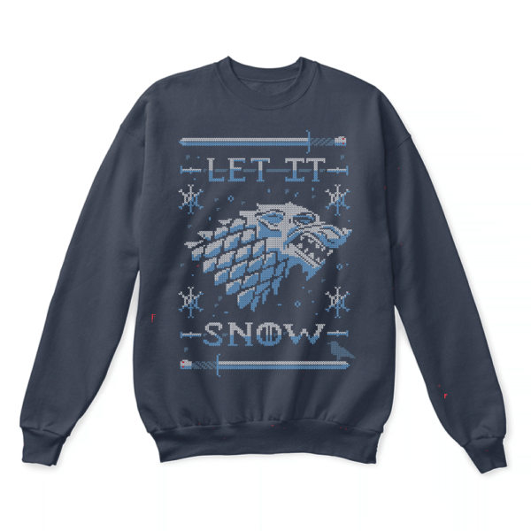 House Stark Winter Is Coming Let It Snow Game Of Thrones Ugly Sweater Apparel