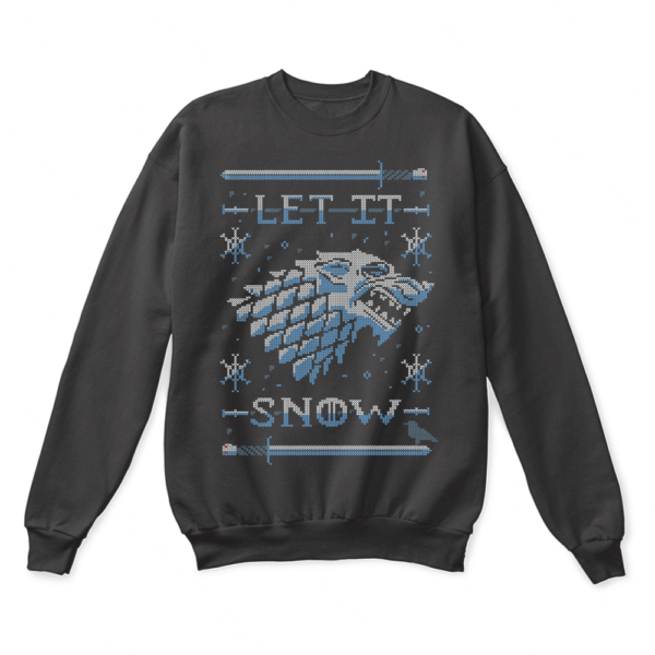 House Stark Winter Is Coming Let It Snow Game Of Thrones Ugly Sweater Apparel