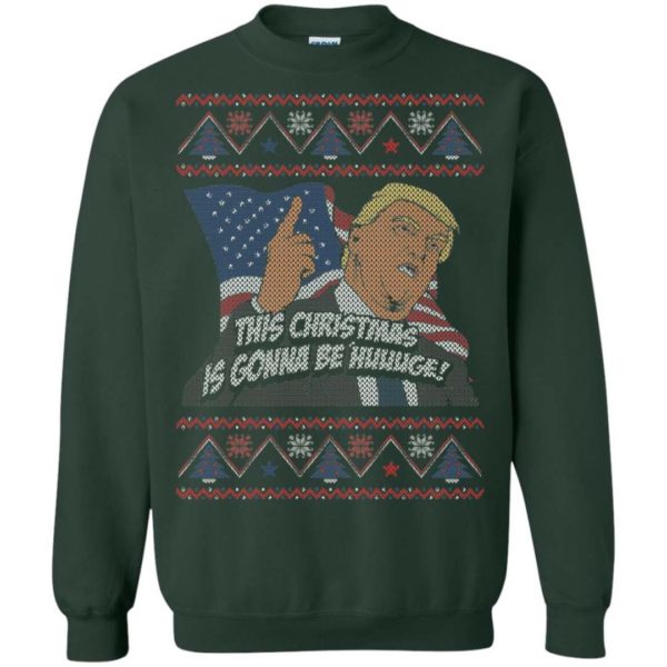 Huuuge Xmas Donald Trump Ugly Christmas Sweater Apparel