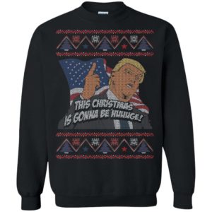 Huuuge Xmas Donald Trump Ugly Christmas Sweater Apparel