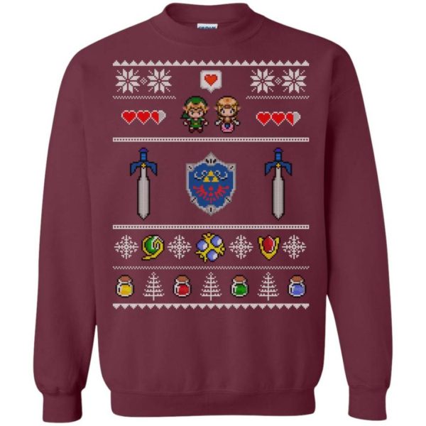 Hylian Shield Legend of Zelda Ugly Christmas Sweater Apparel