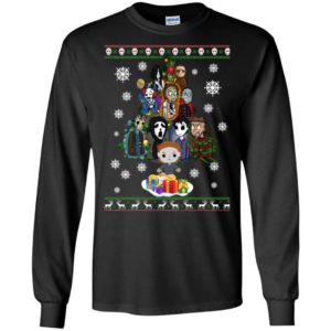 Horror Movie Christmas Tree Ugly Sweater Apparel