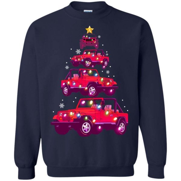 Jeep Christmas Tree sweater Apparel