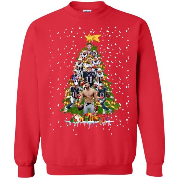 Julian Edelman Christmas Tree ugly sweater Apparel