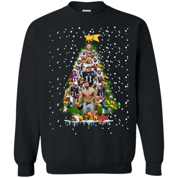 Julian Edelman Christmas Tree ugly sweater Apparel
