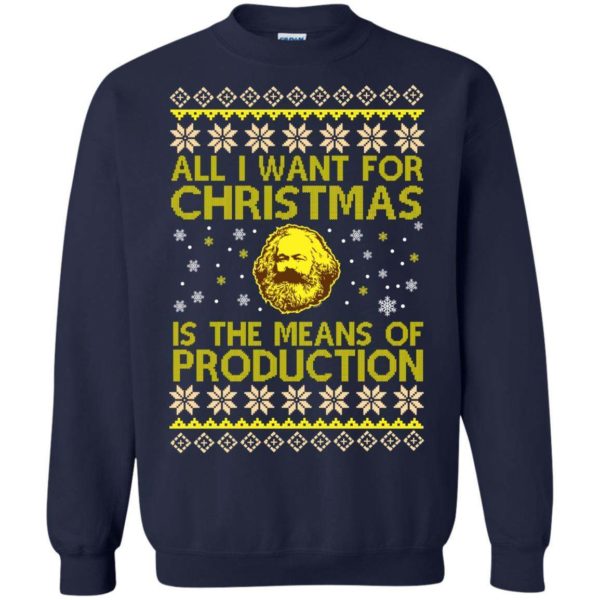 Kark Mark All I want for Christmas is the means of production sweater Apparel