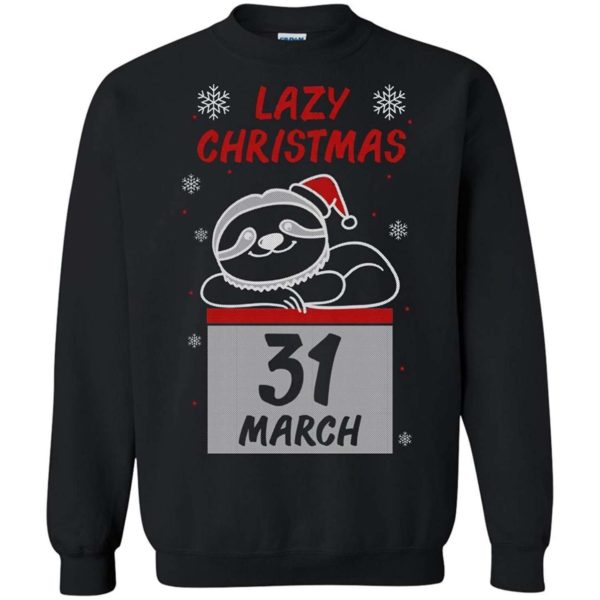 Lazy Sloth Ugly Christmas Sweater Apparel