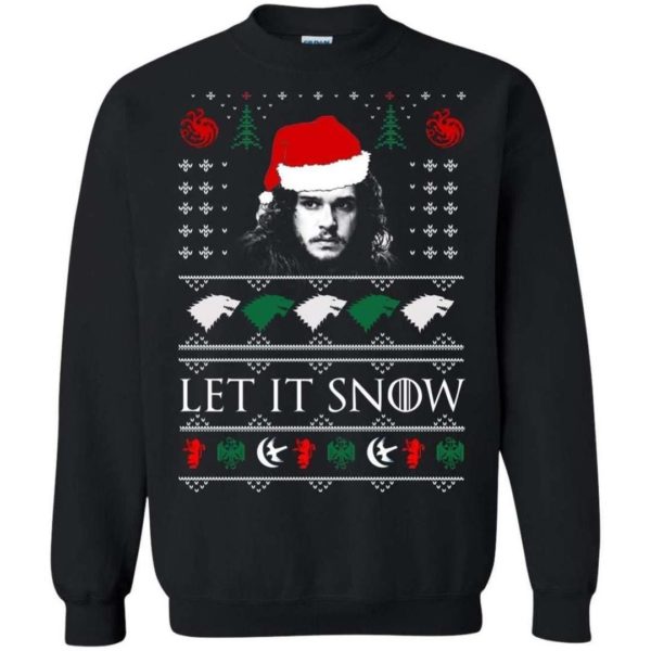 Let It Snow John Snow Game Of Thrones Ugly Christmas Sweater Unisex Sweatshirt Apparel