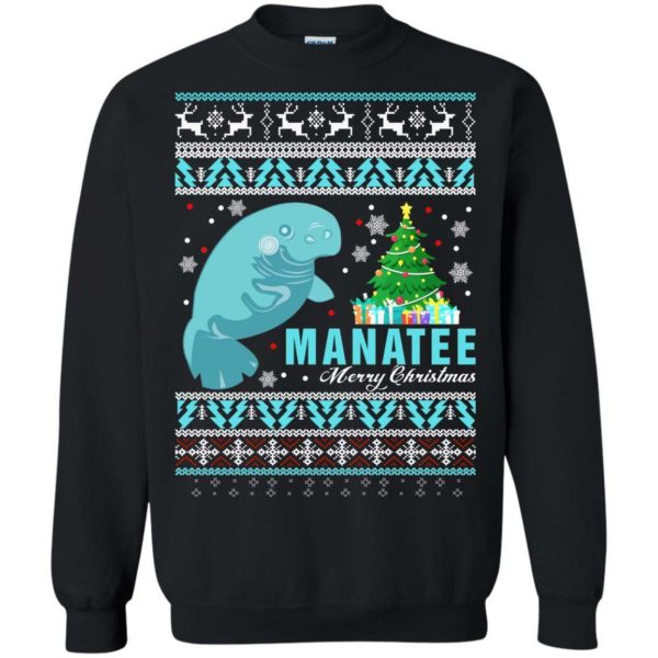 Manatee Christmas sweater Apparel