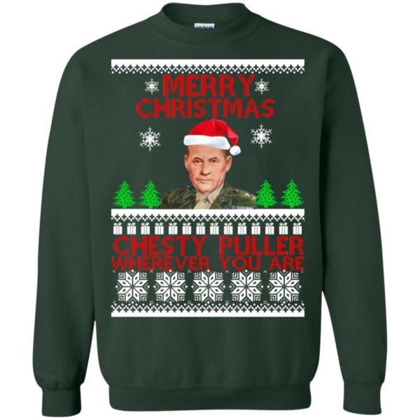 Marine Corps Chesty Puller Wherever You Are Christmas sweater Apparel