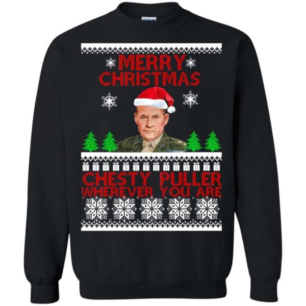 Marine Corps Chesty Puller Wherever You Are Christmas sweater Apparel