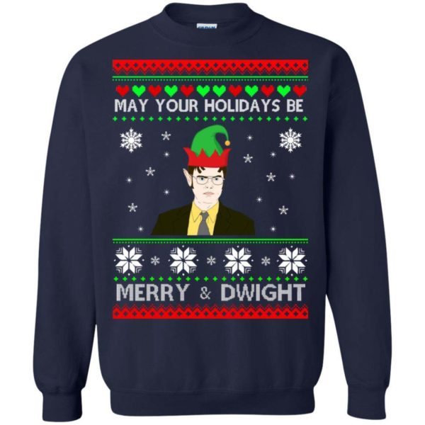 May Your Holidays be Merry & Dwight Christmas sweater Apparel