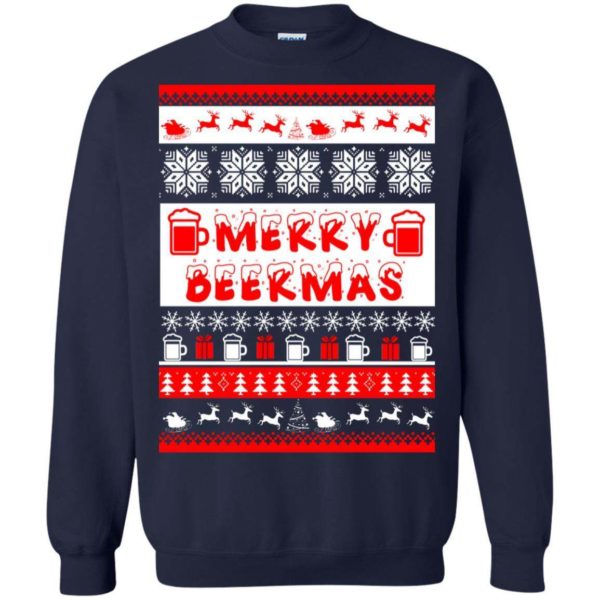 Merry Beermas Christmas sweater Apparel
