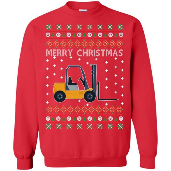 Merry Christmas Forklift ugly sweater Apparel