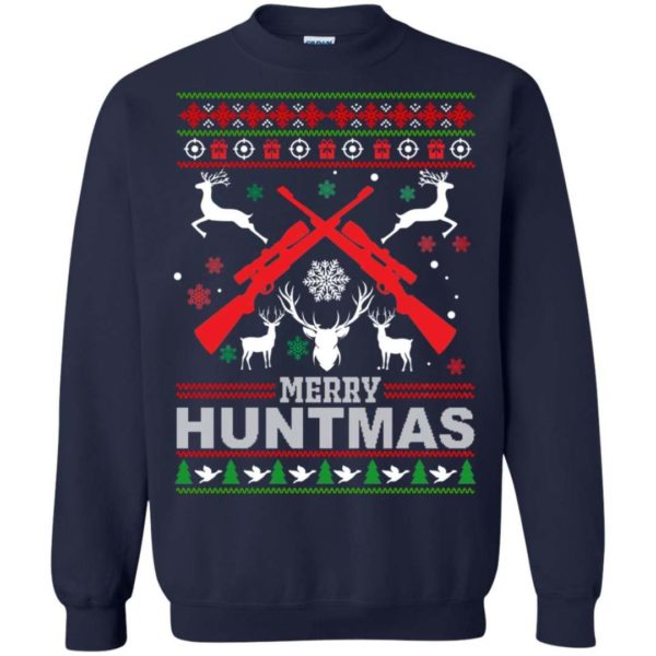 Merry Huntmas Christmas sweater Apparel