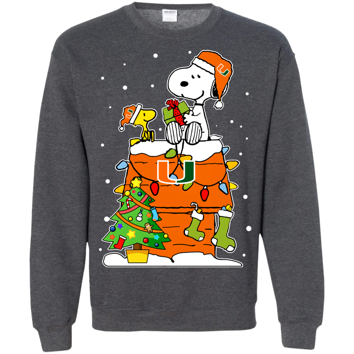 Miami ( FL ) Hurricanes Ugly Christmas Sweaters Snoopy Woodstock Sweatshirt Apparel Miami ( FL ) Hurricanes Ugly Christmas Sweaters Snoopy Woodstock Sweatshirt Apparel
