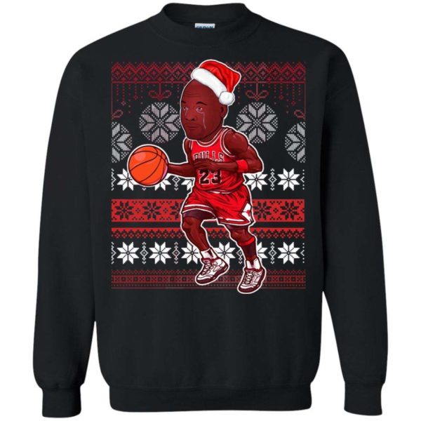 Michael Jordan Crying Meme Ugly Christmas Sweater Apparel