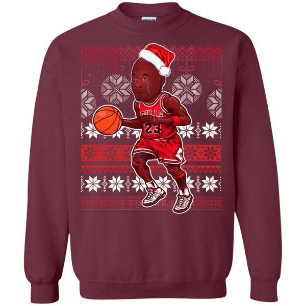 Michael Jordan Crying Meme Ugly Christmas Sweater Apparel