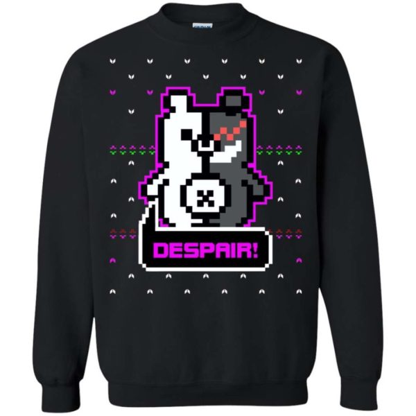 Monokuma Despair Ugly Christmas Sweater Apparel