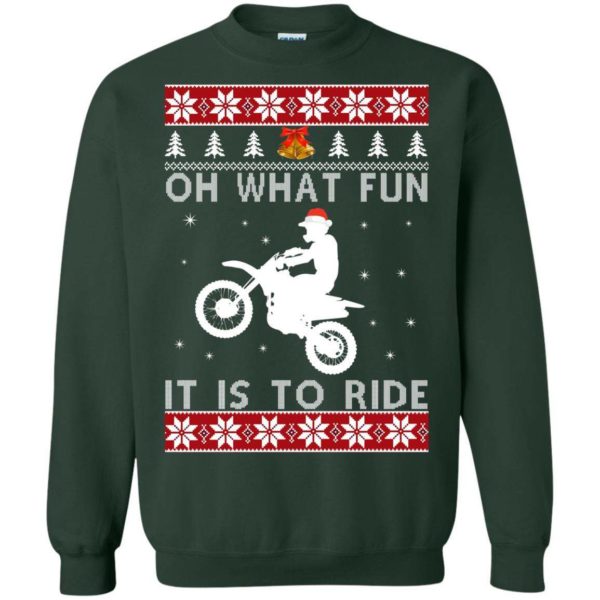 Motocross oh what fun it is to ride Christmas sweater Apparel