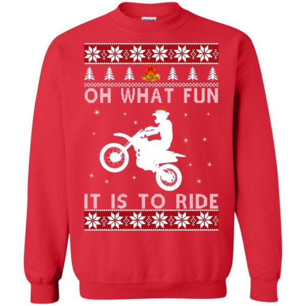 Motocross oh what fun it is to ride Christmas sweater Apparel