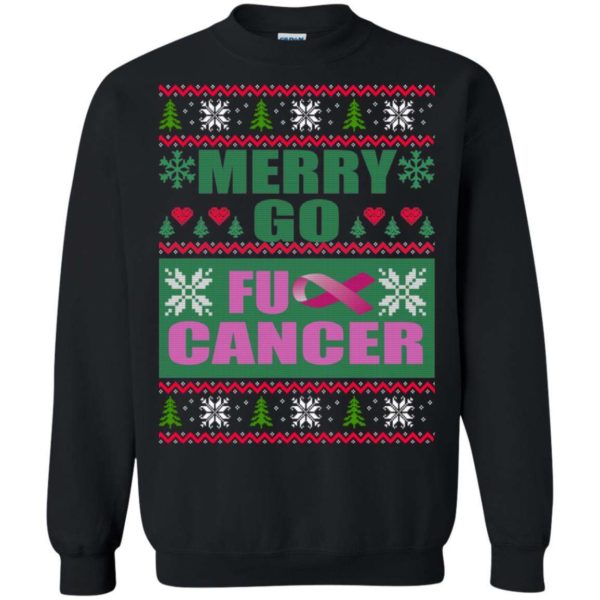 Merry Go Fu– Cancer Christmas Sweater Apparel