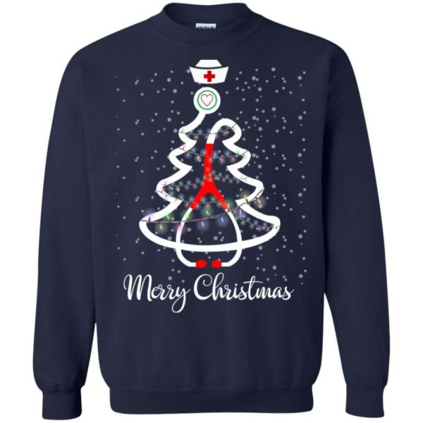 Nurse Christmas Tree sweater Apparel