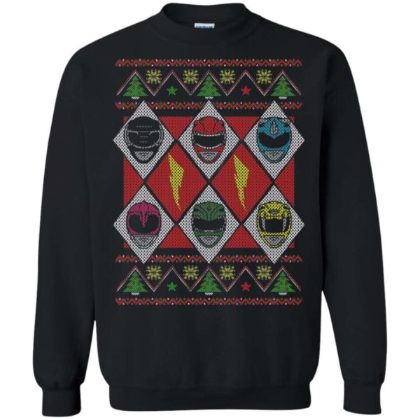OG Mighty Morphin Power Rangers Ugly Christmas Sweater Apparel