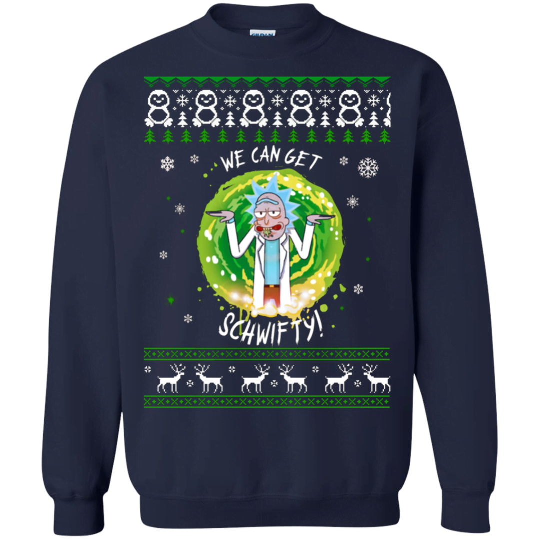 Rick and Morty WE CAN GET SCHWIFTY UGLY CHRISTMAS SWEATER Apparel Rick and Morty WE CAN GET SCHWIFTY UGLY CHRISTMAS SWEATER Apparel