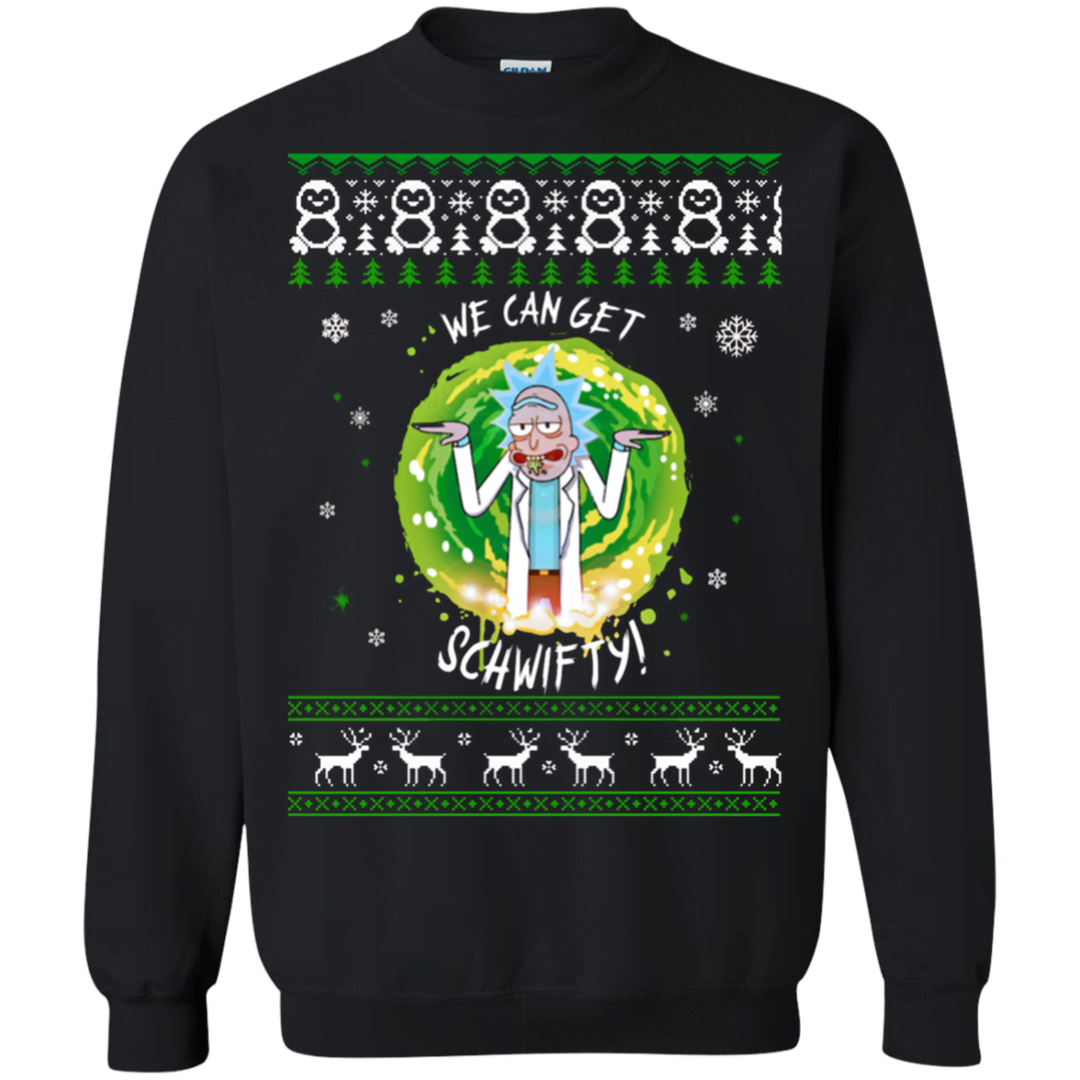 Rick and Morty WE CAN GET SCHWIFTY UGLY CHRISTMAS SWEATER Apparel Rick and Morty WE CAN GET SCHWIFTY UGLY CHRISTMAS SWEATER Apparel