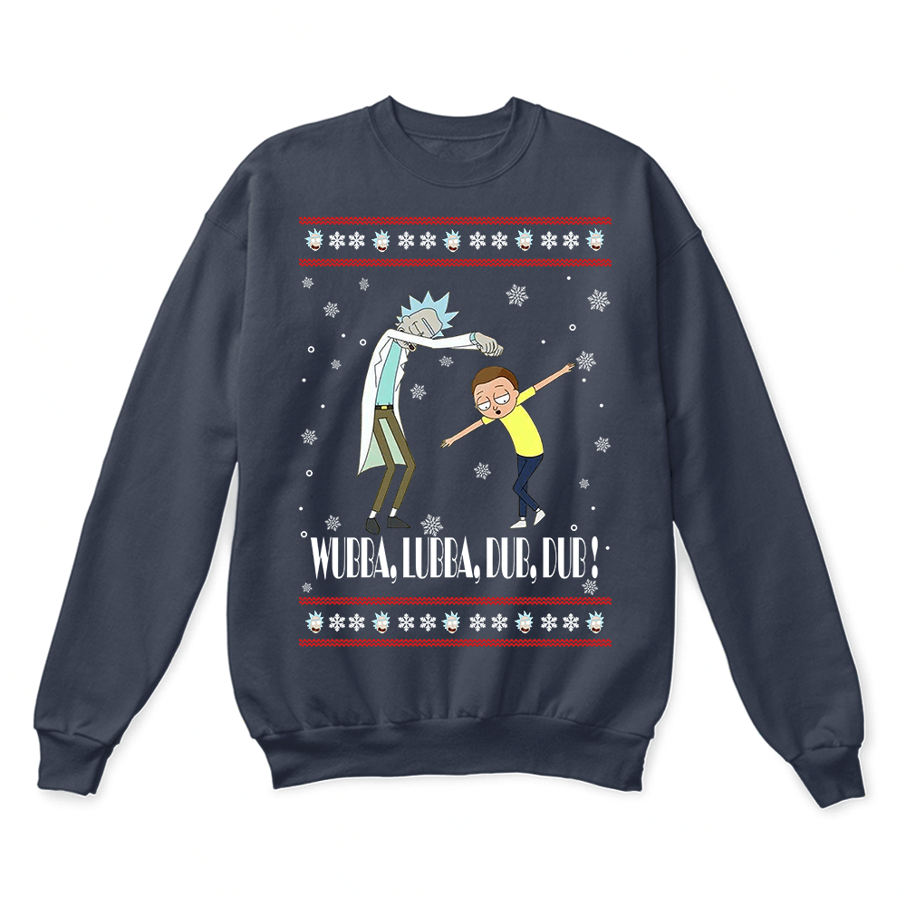 Rick And Morty Dancing Wubba Lubba Dub Dub! Ugly Christmas Sweater Apparel Rick And Morty Dancing Wubba Lubba Dub Dub! Ugly Christmas Sweater Apparel