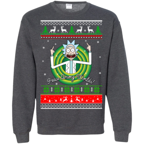 Rick and Morty Christmas Peace Among Worlds Sweater Apparel