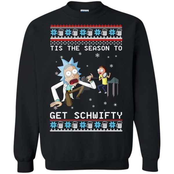 Rick and Morty Tis the season to get Get Schwifty Christmas sweater Apparel