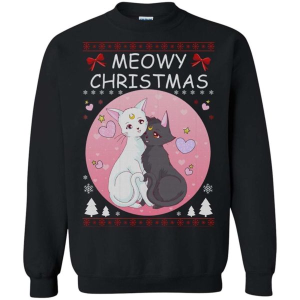 Sailor Moon Yin Yang Cat Love Ugly Christmas Sweater Apparel